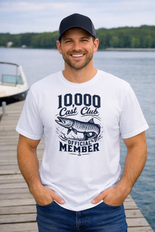 Muskie 10,000 Casts Club UV Protection Short Sleeve Tee