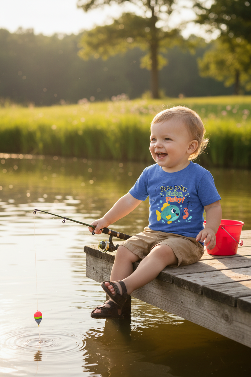 Here Fishy Fishy Fishy – Toddler T-Shirt