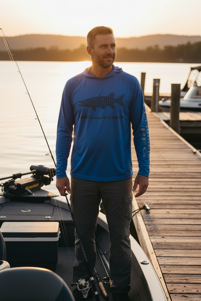 Columbia PFG Terminal Tackle Hooded Long Sleeve Fishing Shirt