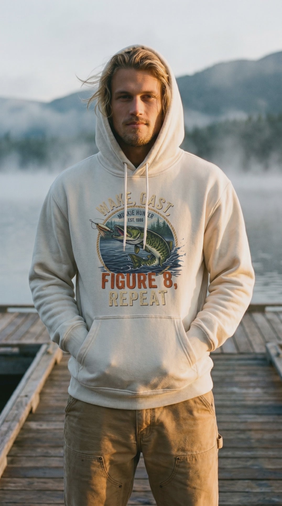 Wake Cast Figure 8 Repeat Hoodie